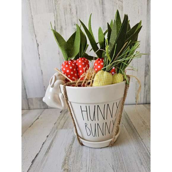 Rae dunn Honey Bunny pot Easter spring magenta large carrots decor unique center - Picture 1 of 10